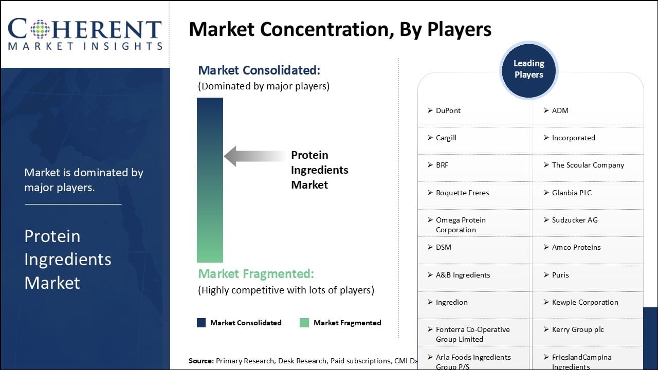 Protein Ingredients Market Concentration By Players